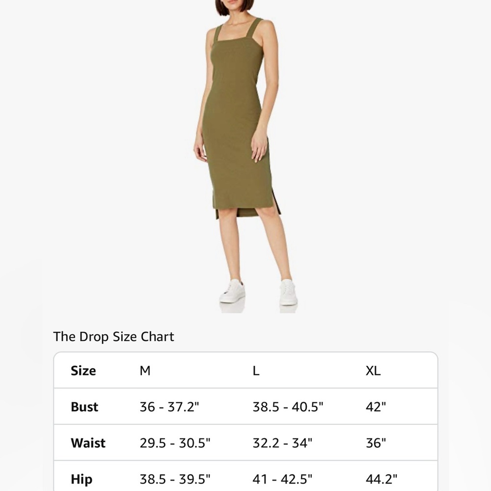 The Drop Women's Amelia Square-Neck Strappy Bodycon Midi Tank Dress - Picture 7 of 9